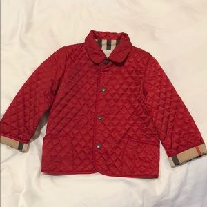 Burberry children’s 3Y red quilted jacket